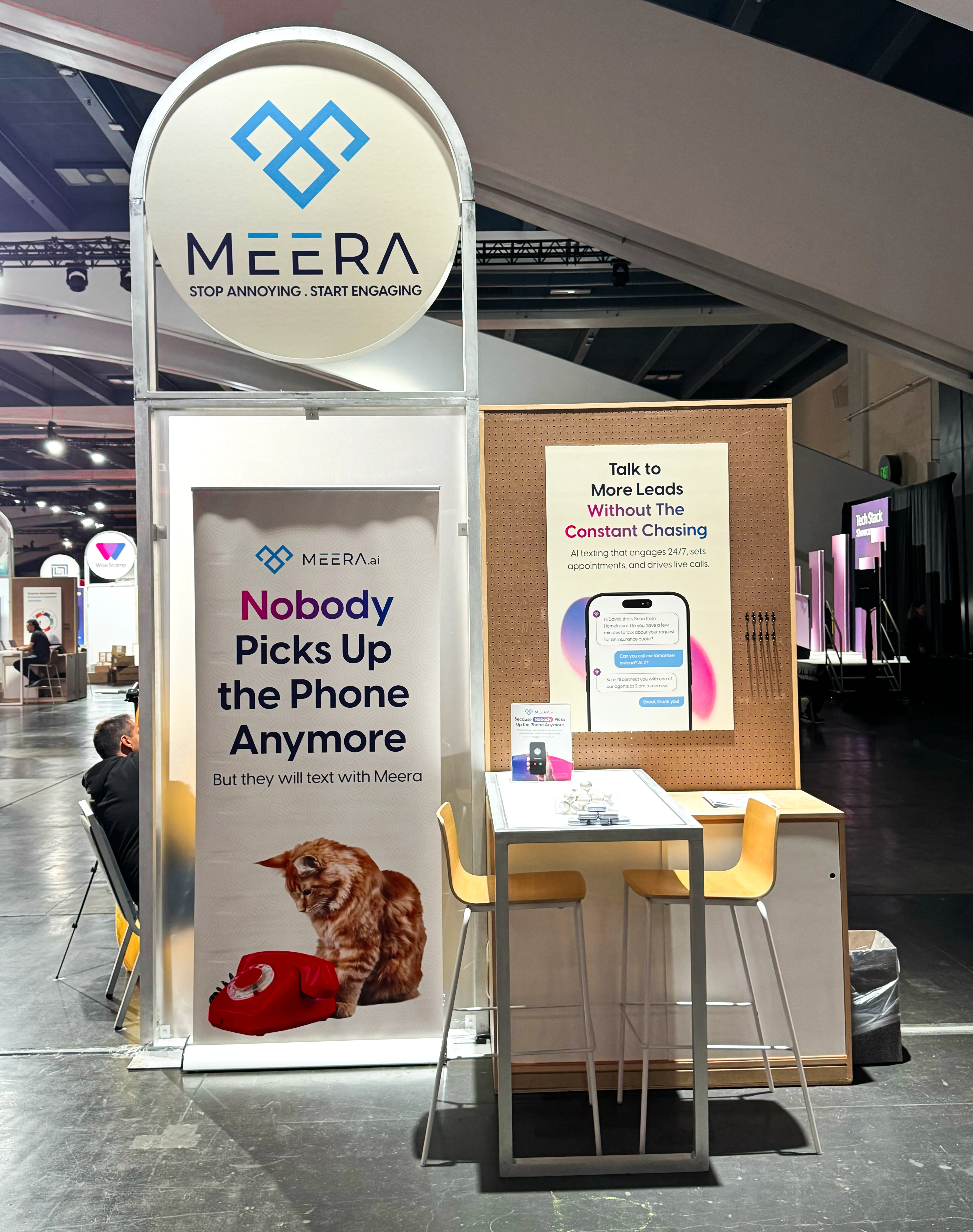 Meera.ai tradeshow booth display