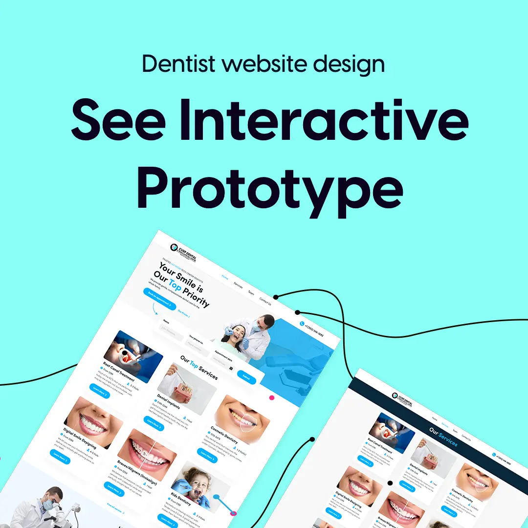 dentist web design prototype